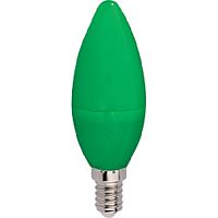 Лампа светодиодная Ecola Color С37 Свеча Е14 220В 6Вт Зеленая 36х98мм картинка 